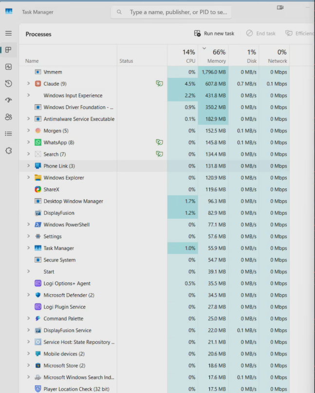 Windows 用户吐槽：Claude Desktop刚启动就霸占 1.8GB 内存配图