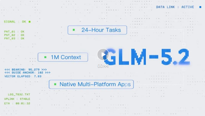 智谱AI正式开源GLM-5. 2 模型:主打1M无损上下文与长程代码任务配图