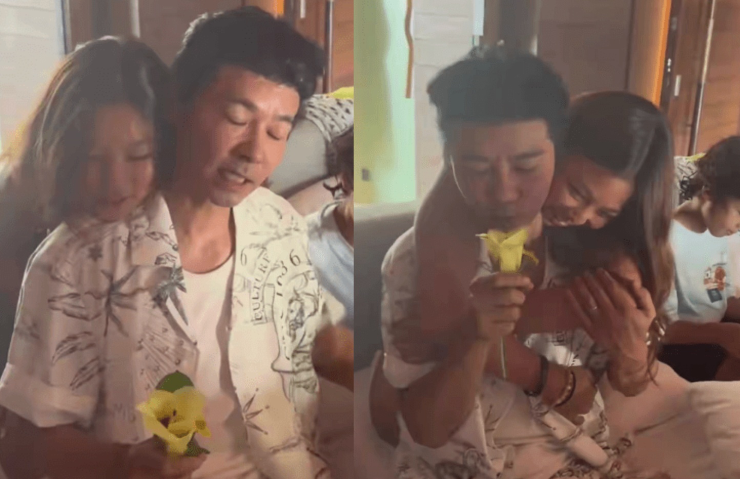张晋亲吻两女儿引争议 举动被轰“没边界感”配图