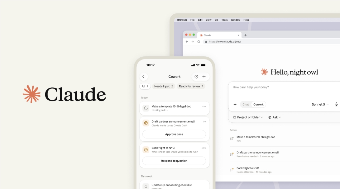 AI办公新动作:Claude Cowork 移动端与网页版正式上线配图
