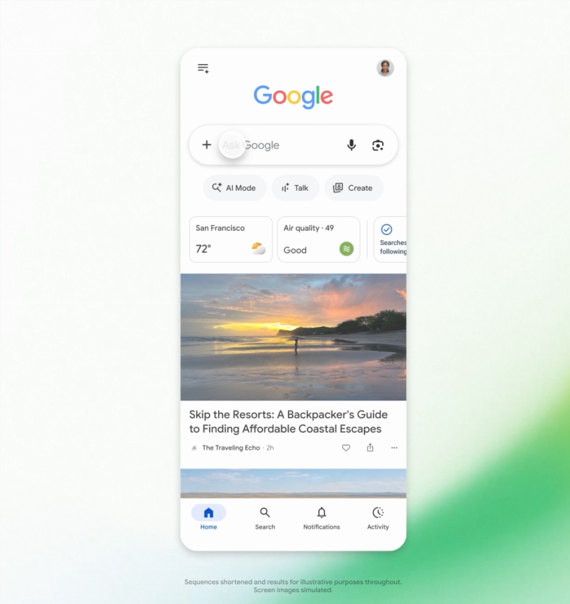 谷歌搜索引入“无结果生图”:AI 概览变身创意画布,恐分流网站流量配图