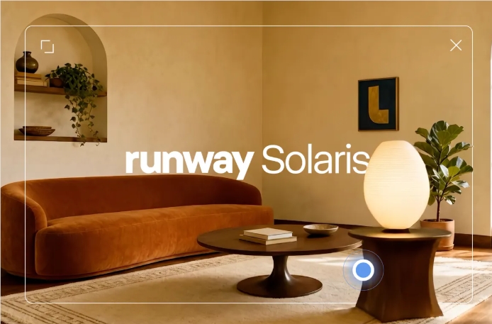 Runway发布首个界面世界模型Solaris,实时逐帧生成动态交互界面配图