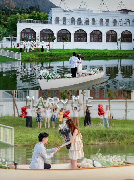 港姐王菲晒巨钻宣布喜讯 唱片公司太子爷张子丰湖中央浪漫求婚配图