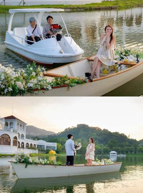 港姐王菲晒巨钻宣布喜讯 唱片公司太子爷张子丰湖中央浪漫求婚配图